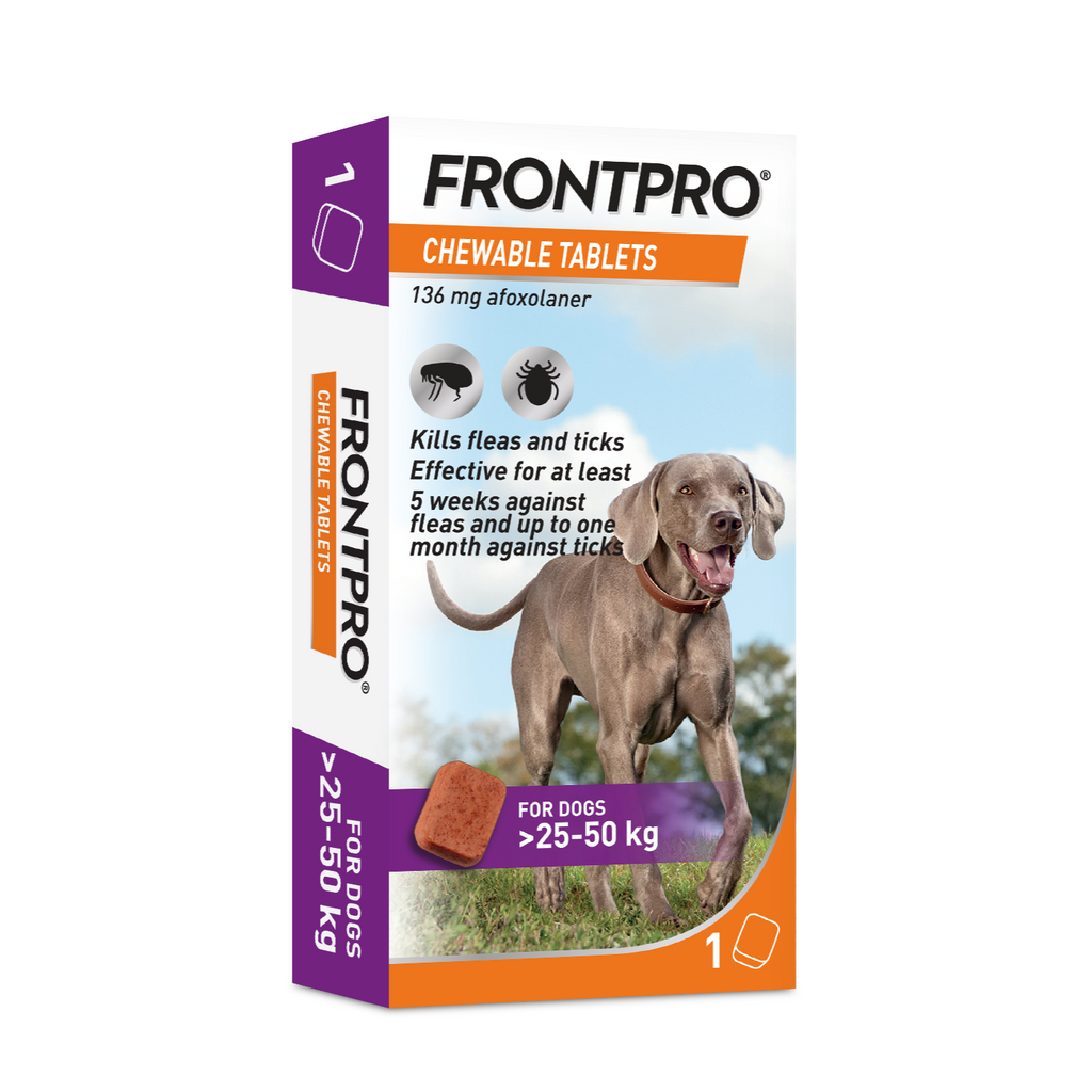 FRONTPRO® Chewable Tablets Flea & Tick Treatment for Dogs 1 Tablet