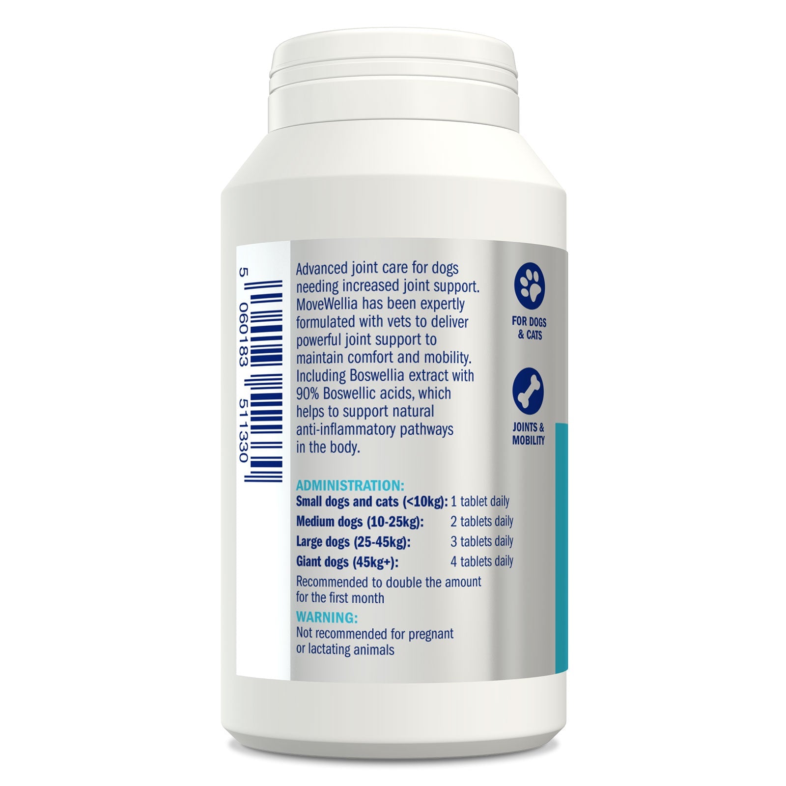 Dorwest Movewellia Advanced Joint Care Tablets For Cats & Dogs