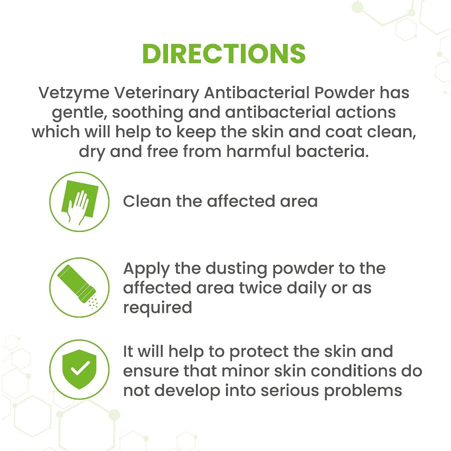 Vetzyme Anti-Bacterial Powder 40g