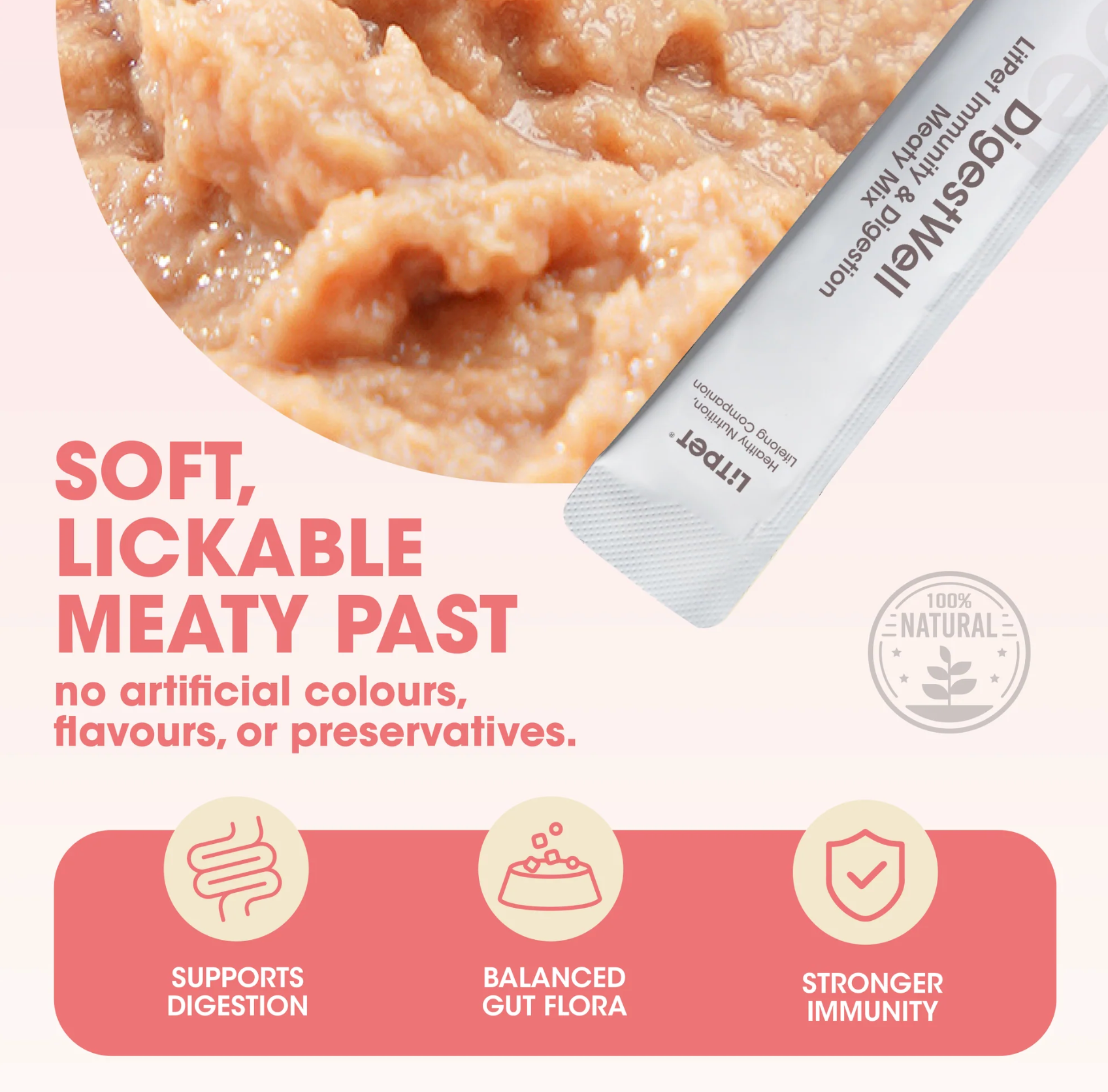 Litpet Digest Well Meaty Mix 10 x 15g Sachets per pack