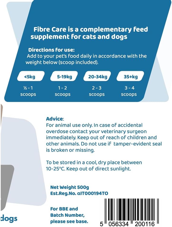 Direct4Pet Fibre Care For Cats & Dogs Aids Digestion & Anal Glands 500g