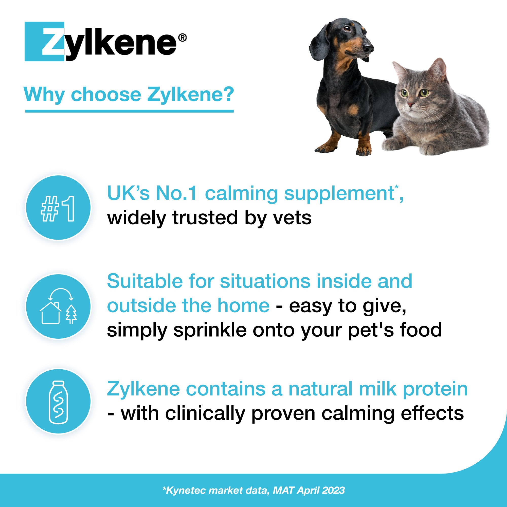 Zylkene Calming Supplement for Cats and Dogs Up to 10kg