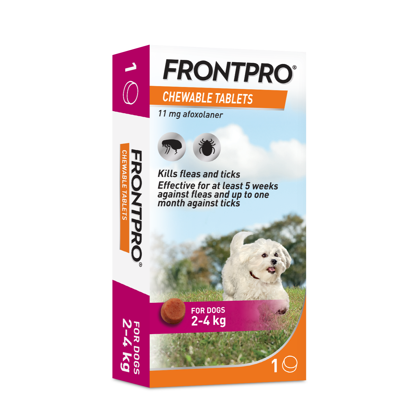 FRONTPRO® Chewable Tablets Flea & Tick Treatment for Dogs 1 Tablet
