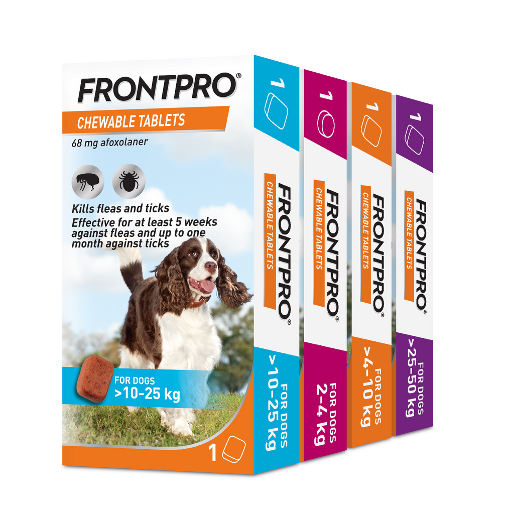 FRONTPRO® Chewable Tablets Flea & Tick Treatment for Dogs 1 Tablet