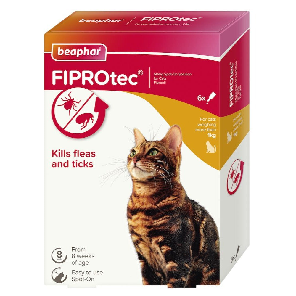 Beaphar FIPROtec Spot On Cat 6 Pipettes