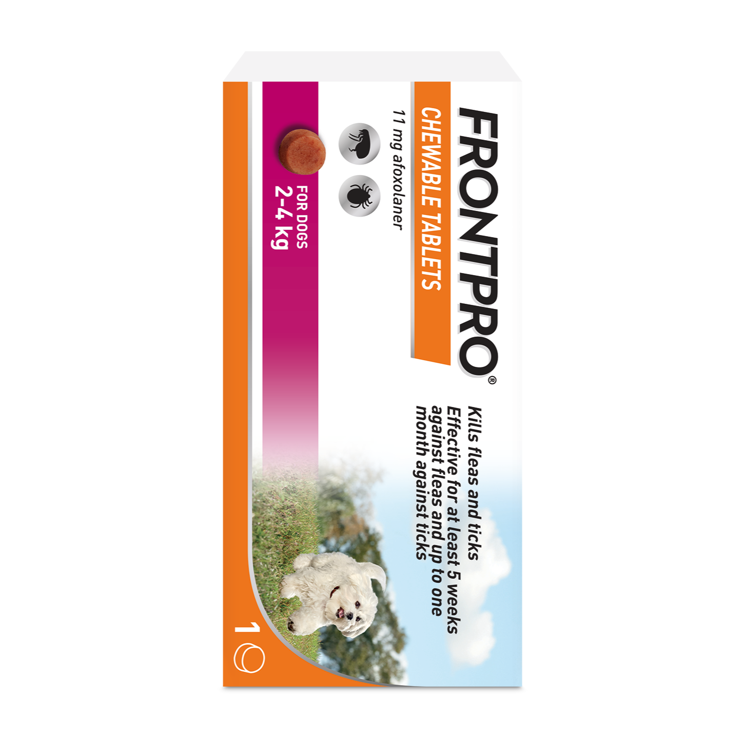 FRONTPRO® Chewable Tablets Flea & Tick Treatment for Dogs 1 Tablet