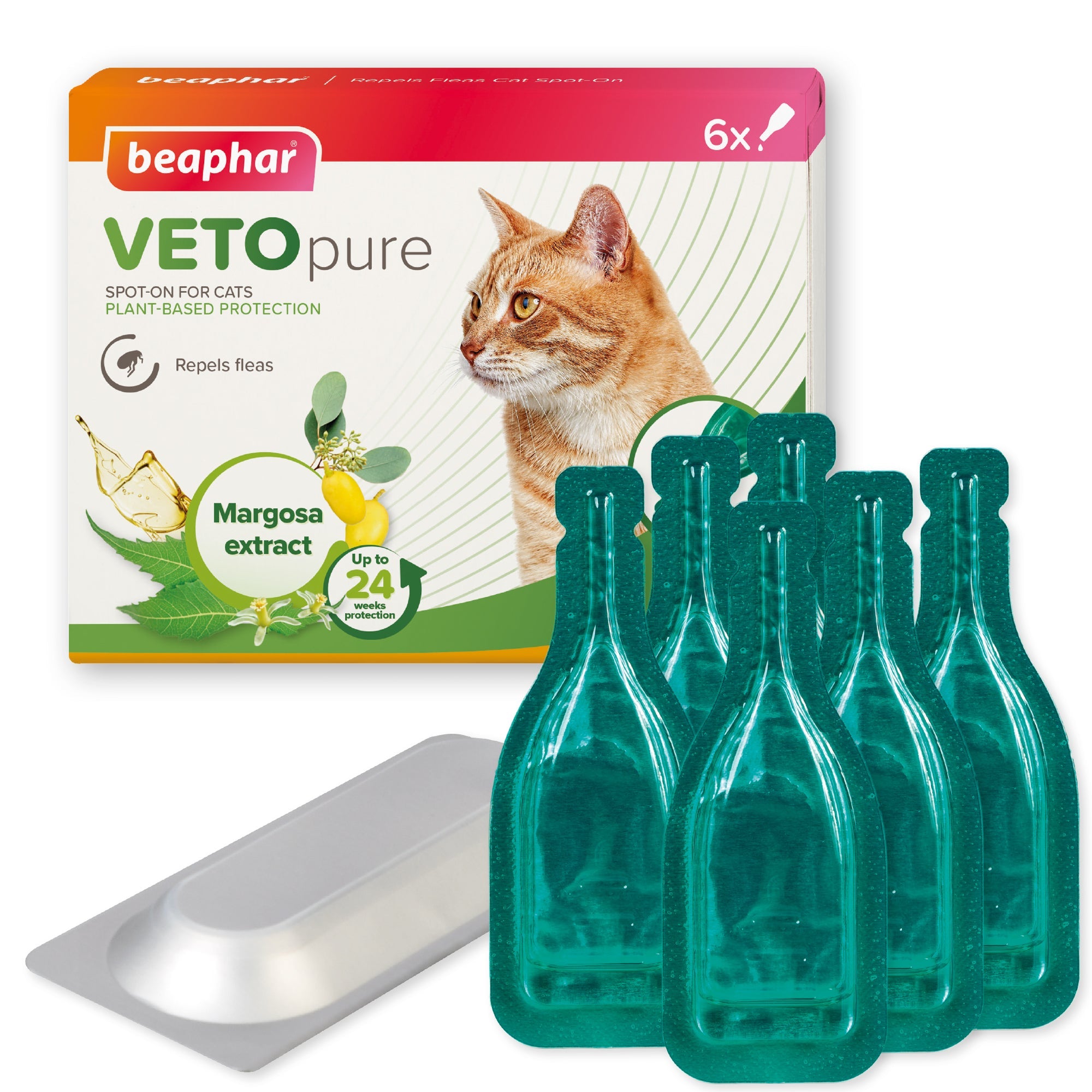 Beaphar Flea Repels Spot-on for Cats 6 Pipettes