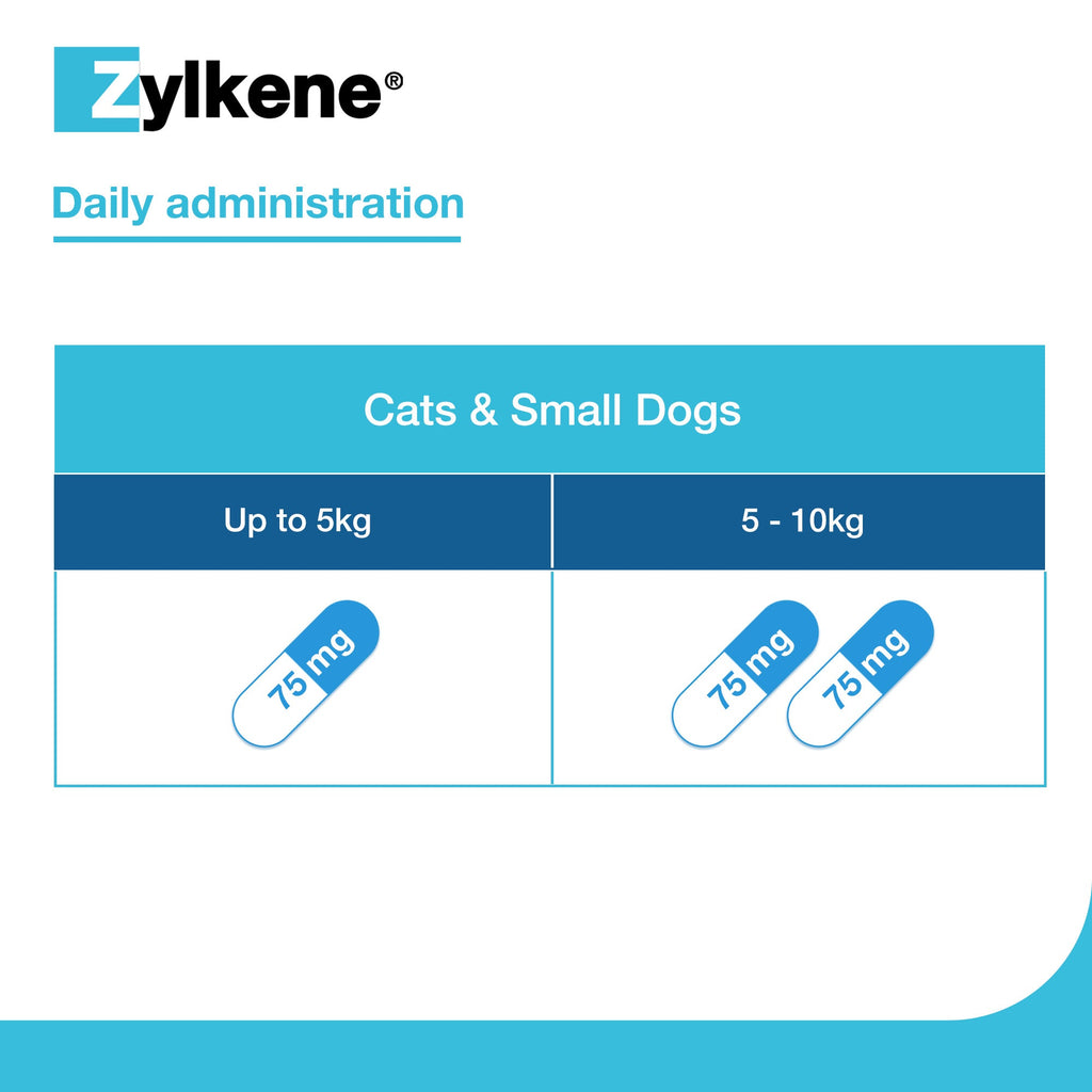 Zylkene Calming Supplement for Cats and Dogs Up to 10kg