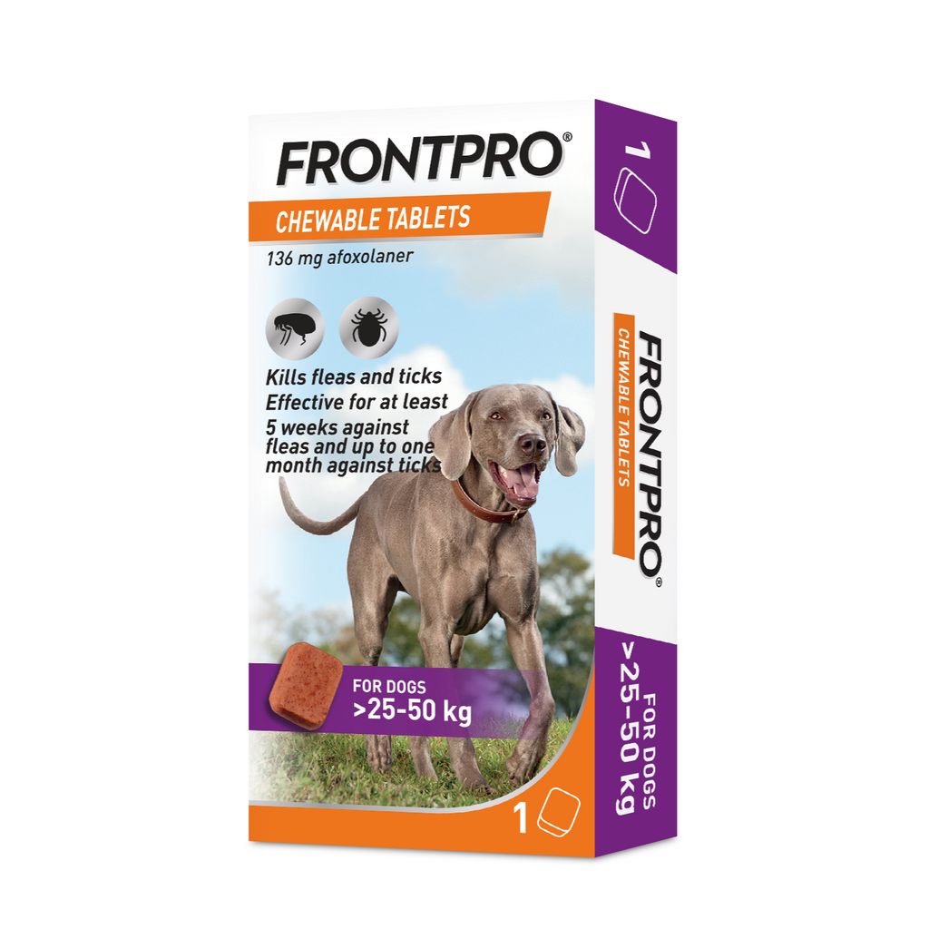 FRONTPRO® Chewable Tablets Flea & Tick Treatment for Dogs 1 Tablet