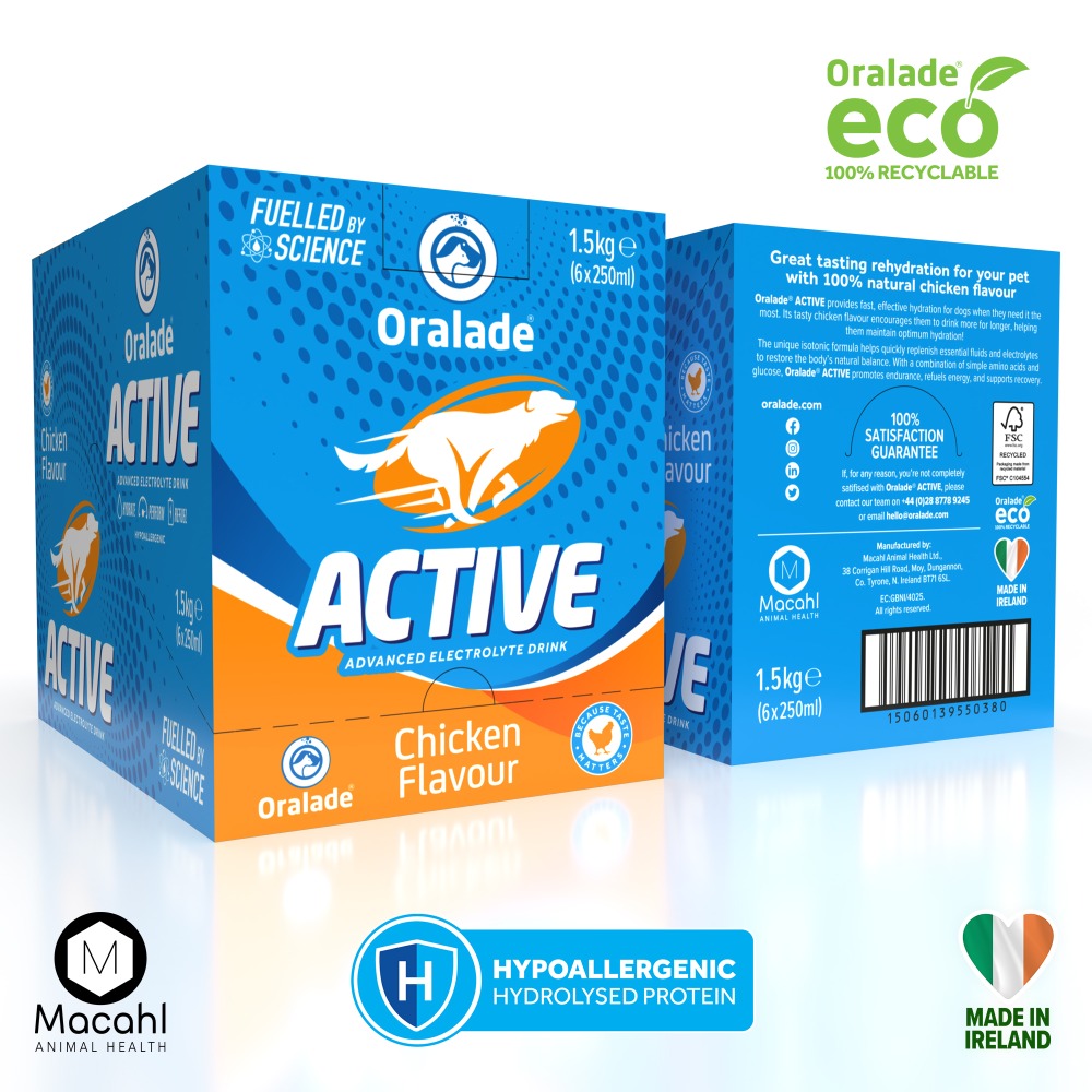 Oralade Active Isotonic Re-Hydration Fluid For Dogs 250ml