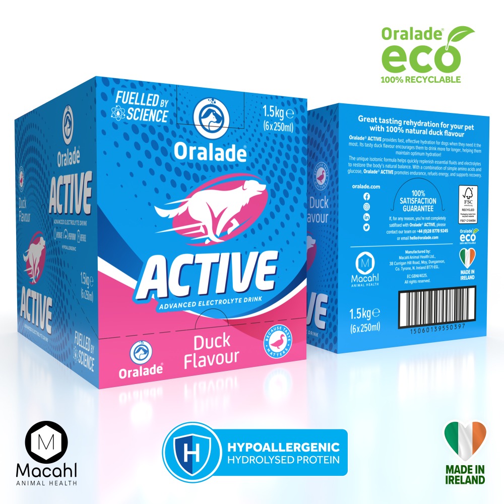 Oralade Active Isotonic Re-Hydration Fluid For Dogs 250ml