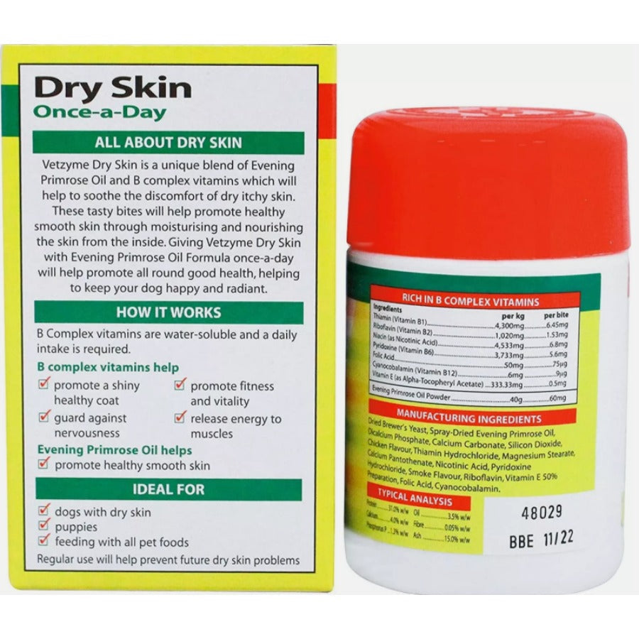 Vetzyme Dry Skin Tablets - 30 Tablets