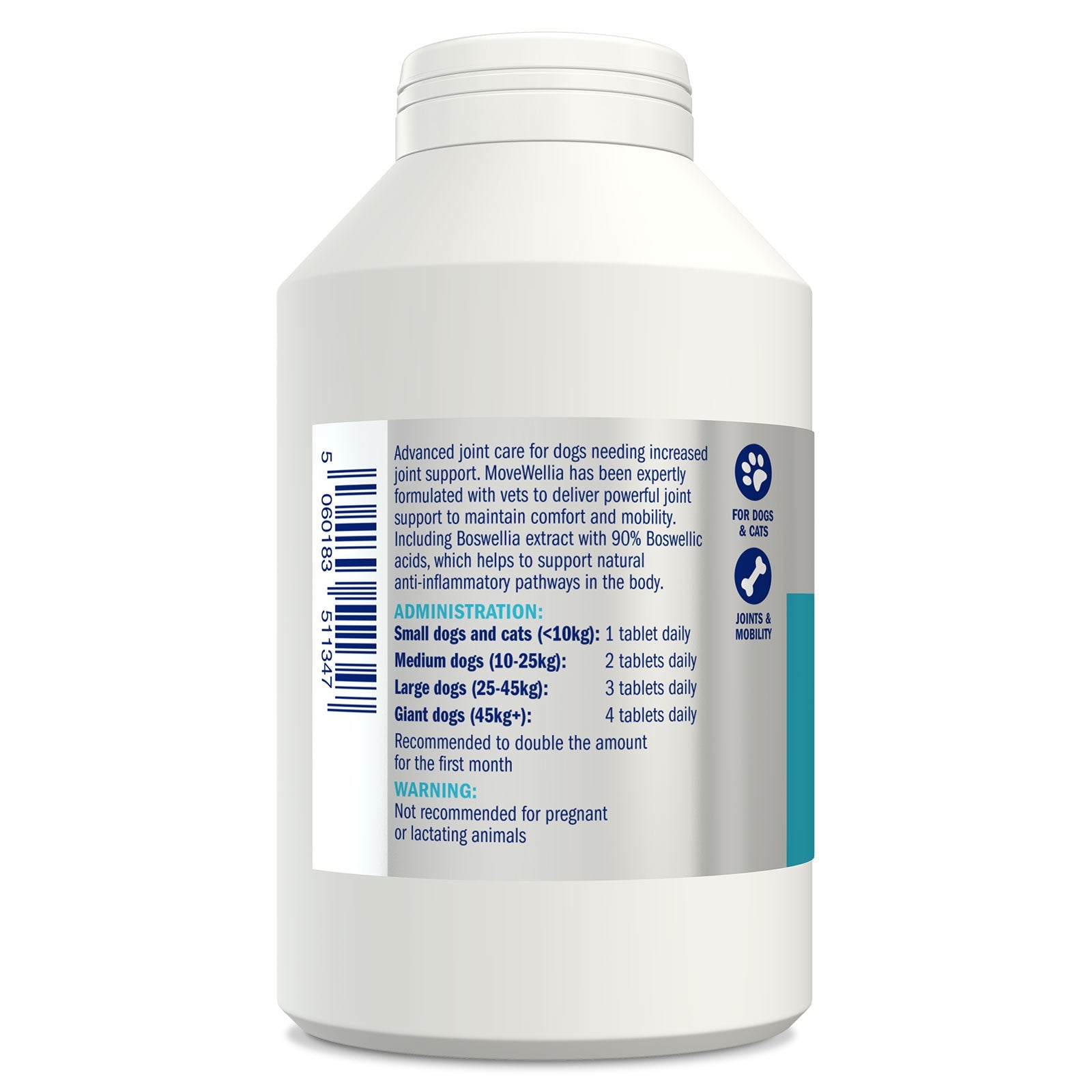 Dorwest Movewellia Advanced Joint Care Tablets For Cats & Dogs